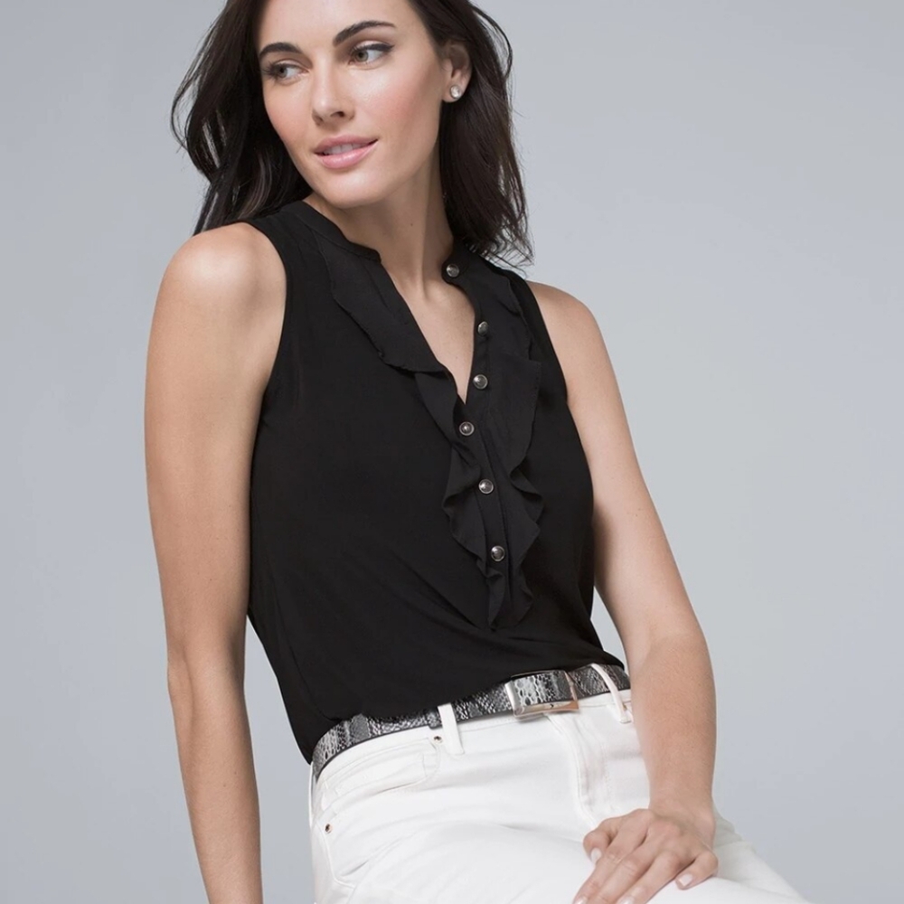 WHITE HOUSE BLACK MARKET | Flounce Tank